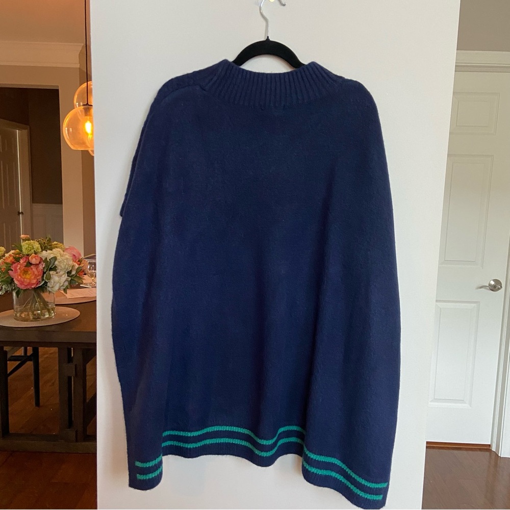 NWT Free People Harbor‎ Stripe Cable Knit Poncho - Picture 9 of 10